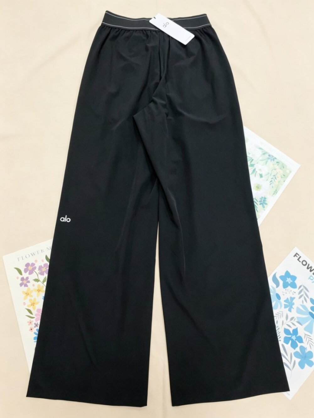 NWT👋ALO Yoga Suit Up Trouser Black Wide Leg🚀Regular 30" Inseam - Picture 3 of 12
